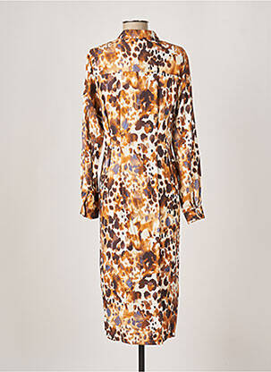 Rochie midi croială fluidă mâneci lungi maro RIVER WOODS femeie