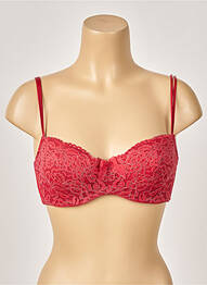 Sutien efect material satinat sutien balconet cu decolteu înalt roșu B.TEMPT'D BY WACOAL femme