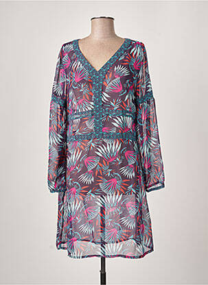 Rochie midi croială fluidă mâneci lungi albastru LA FIANCEE DU MEKONG femme