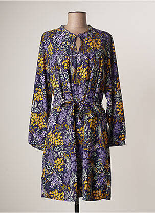 Rochie midi mâneci lungi mâneci lungi violet BLANCHEPORTE femeie