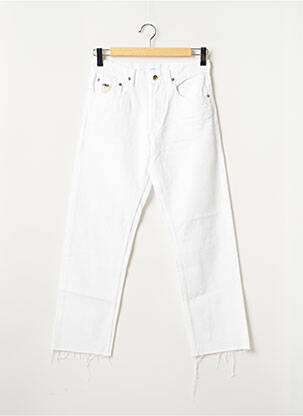 Blugi cu croială dreaptă alb APRIL 77 femeie
