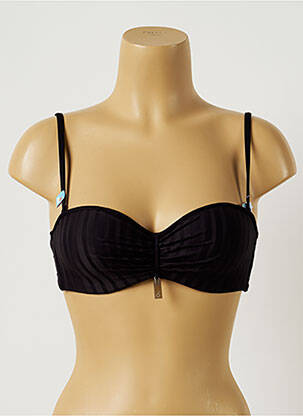 Sutien de costum de baie elasticitate top sutien modelat negru CHERRY BEACH femeie