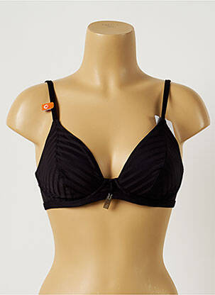 Sutien de costum de baie elasticitate sutien cupe întregi cu decolteu înalt negru CHERRY BEACH femeie