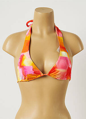 Sutien de costum de baie elasticitate top triunghiuri portocalie CHERRY BEACH femeie