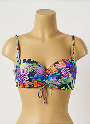 Sutien de costum de baie elasticitate sutien balconet cu decolteu înalt albastru CHERRY BEACH femeie