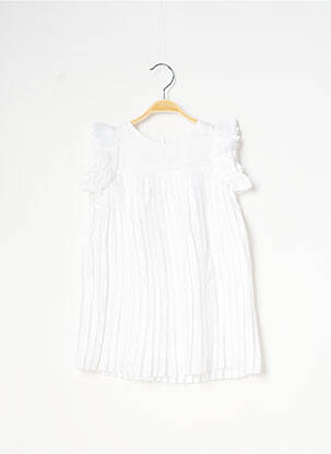 Rochie midi mâneci scurte mâneci scurte alb CATIMINI fată