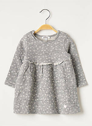 Rochie midi guler rotund mâneci lungi gri 3 POMMES fată