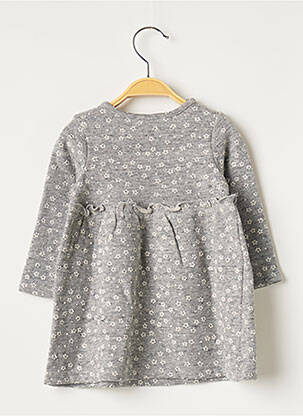 Rochie midi guler rotund mâneci lungi gri 3 POMMES fată