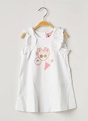 Rochie midi alb LILI GAUFRETTE fată