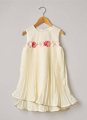 Rochie midi galben LILI GAUFRETTE fată