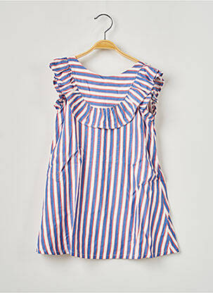 Rochie midi mâneci scurte mâneci scurte albastru JEAN BOURGET fată