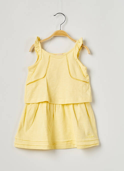 Rochie midi galben LILI GAUFRETTE fată