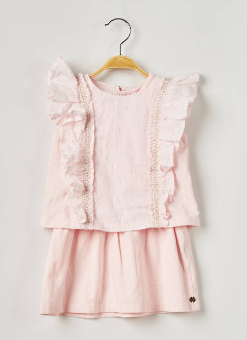 Rochie midi roz LILI GAUFRETTE fată