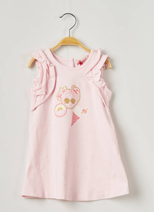 Rochie midi roz LILI GAUFRETTE fată