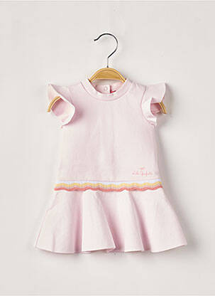 Rochie midi roz LILI GAUFRETTE fată