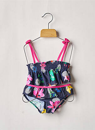 Costum de baie din două piese efect material satinat albastru CATIMINI fată