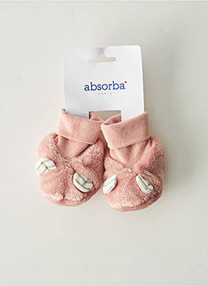 Papuci/Pantofi de casă roz ABSORBA fată