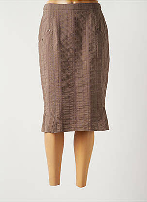 Fustă midi maro GUY DUBOUIS femeie