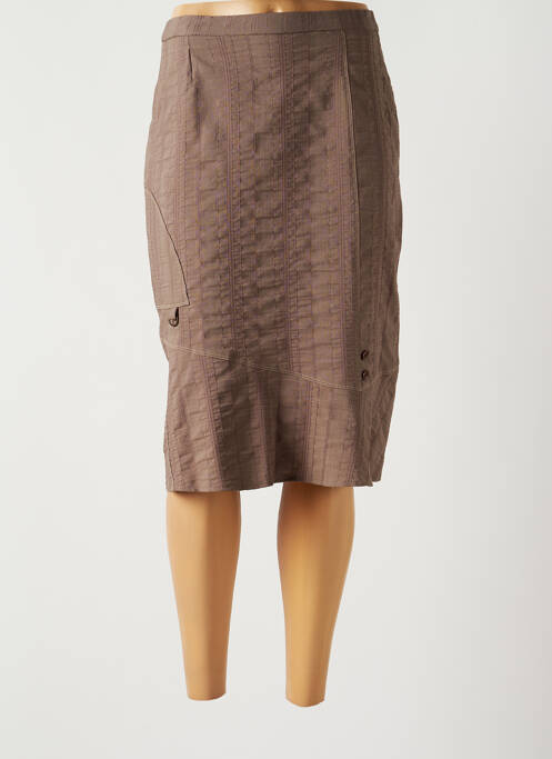 Fustă midi maro GUY DUBOUIS femeie