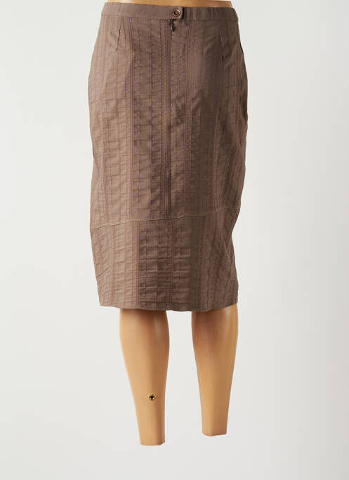 Fustă midi maro GUY DUBOUIS femeie