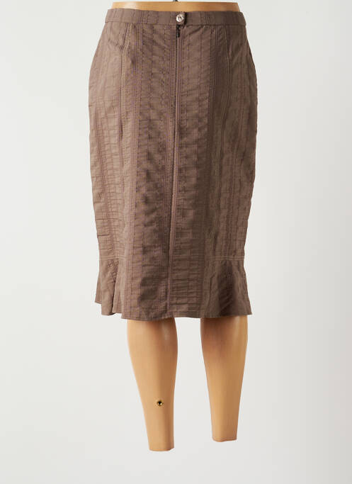 Fustă midi maro GUY DUBOUIS femeie