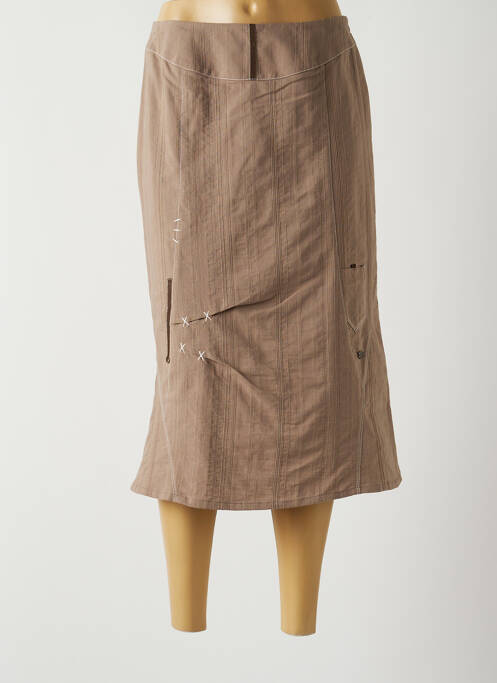 Fustă midi maro GUY DUBOUIS femeie