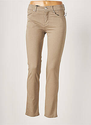 Pantalon slim bej ANNA MONTANA femeie