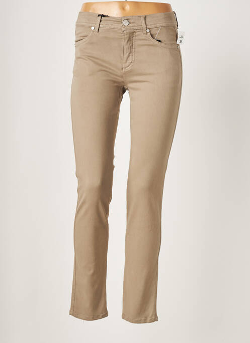 Pantalon slim bej ANNA MONTANA femeie