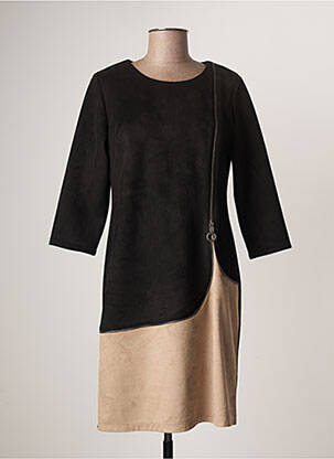 Rochie scurtă mâneci 3/4 mâneci 3/4 negru GUY DUBOUIS femeie