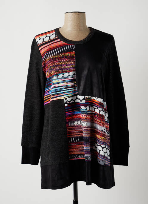 Pulover tunică guler rotund mâneci lungi gri GUY DUBOUIS femme