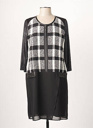 Rochie midi mâneci 3/4 mâneci 3/4 negru MERI & ESCA femme