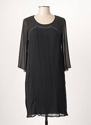 Rochie midi croială fluidă mâneci 3/4 negru GUY DUBOUIS femeie