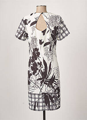 Rochie midi imprimeu floral mâneci scurte alb GUY DUBOUIS femeie
