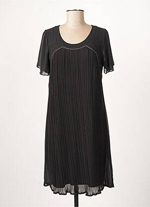 Rochie midi croială fluidă mâneci scurte negru GUY DUBOUIS femeie