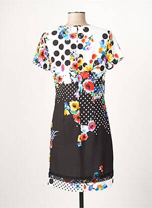 Rochie midi imprimeu floral mâneci scurte negru MERI & ESCA femeie
