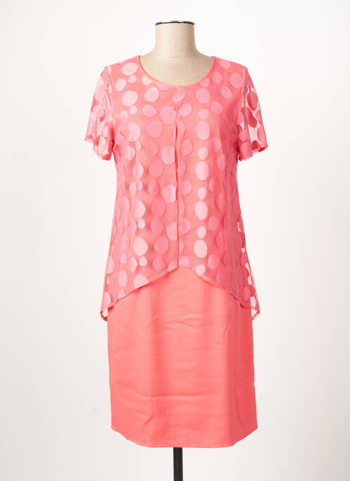 Rochie midi mâneci scurte mâneci scurte roz GUY DUBOUIS femme