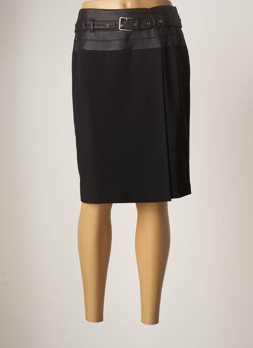 Fustă midi închidere cu fermoar la spate negru GUY DUBOUIS femme