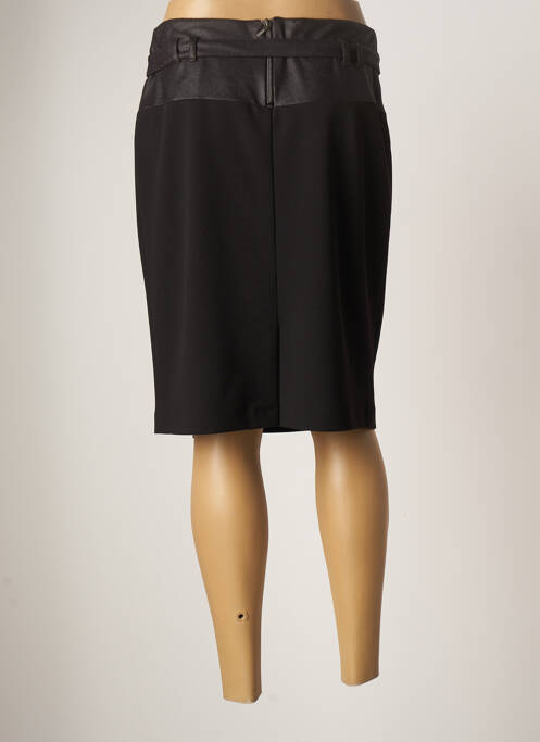 Fustă midi închidere cu fermoar la spate negru GUY DUBOUIS femme