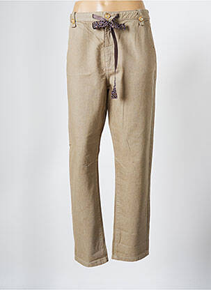 Pantalon 7/8 elasticitate mărime normală bej HAPPY femeie
