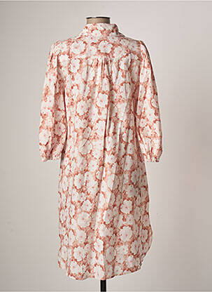Rochie midi imprimeu floral mâneci 3/4 roz KAFFE femeie