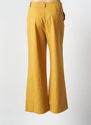 Pantalon chino țesătură poplin galben SEE U SOON femeie