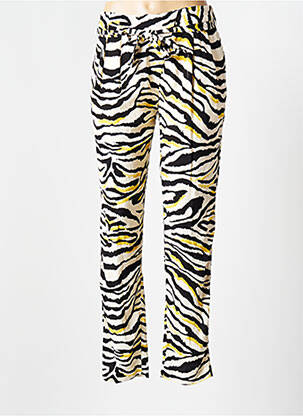 Pantalon drept țesătură crep mărime normală bej SEE U SOON femeie