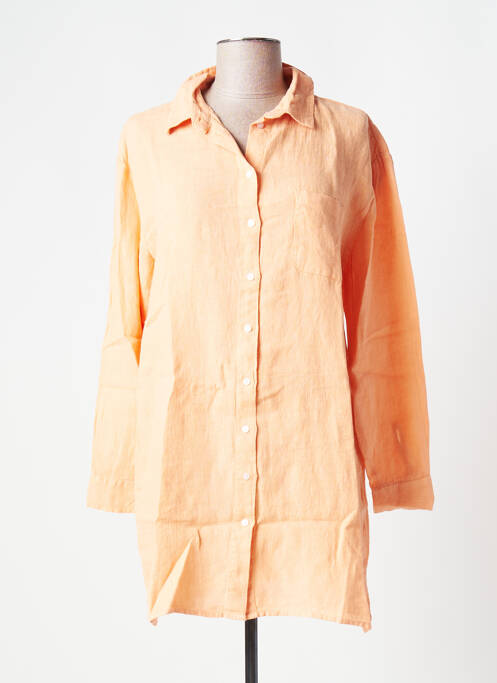 Tunică mâneci lungi guler de bluză portocaliu C'EST BEAU LA VIE femme