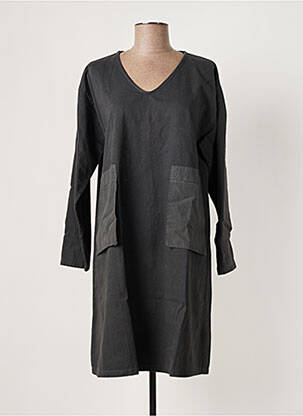 Rochie midi mâneci lungi mâneci lungi gri SKANDAL femeie