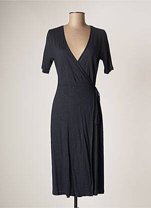 Rochie midi mâneci scurte mâneci scurte albastru MAJESTIC FILATURES femeie