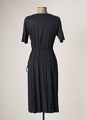 Rochie midi mâneci scurte mâneci scurte albastru MAJESTIC FILATURES femeie