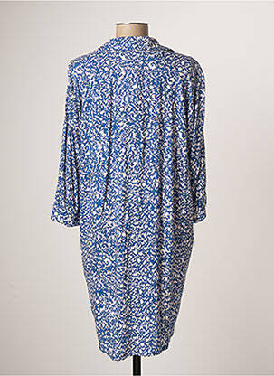 Rochie scurtă croială fluidă mâneci 3/4 albastru ATELIER JAD femeie