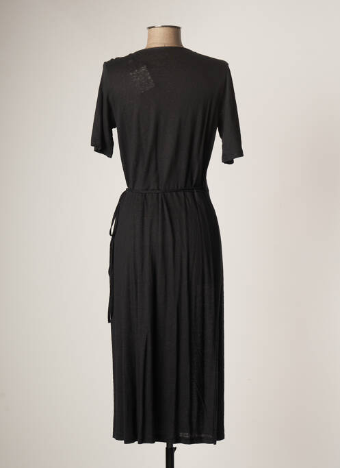 Rochie midi negru MAJESTIC FILATURES femeie