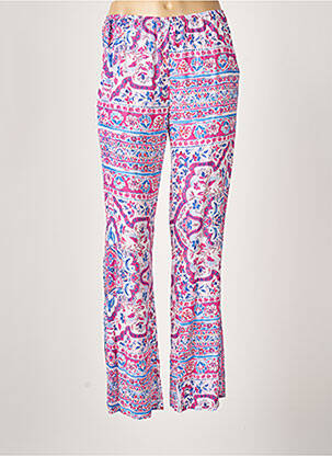 Pantalon drept țesătură poplin mărime normală roz EMA BLUE'S femeie