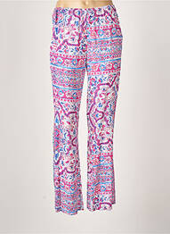 Pantalon drept țesătură poplin mărime normală roz EMA BLUE'S femeie